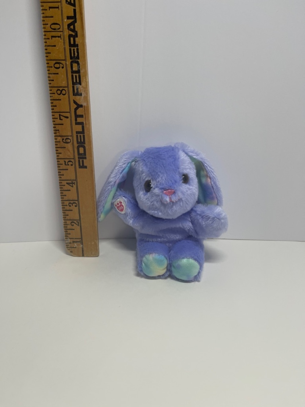 Build-A-Bear Purple Plush Bunny with Pastel Ear & Paw Accents